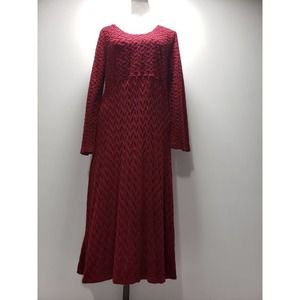 HABITAT red burgundy & black stretchy material dress SIZE M